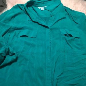 Turquoise blouse 2x